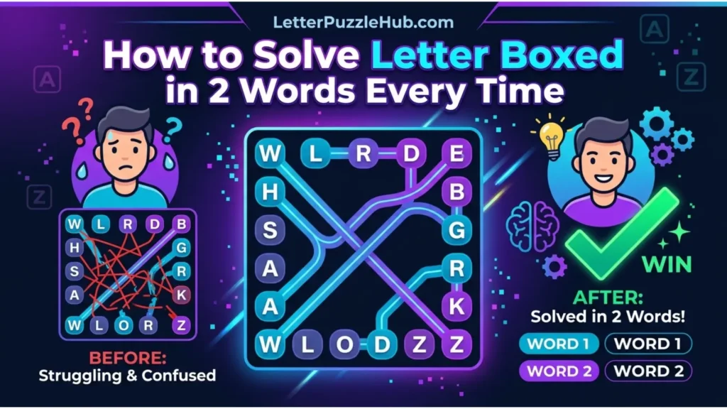 Solving Letter Boxed in 2 words isn't luck — it's a learnable strategy. Here's the exact method experienced players use to find two-word solutions consistently.